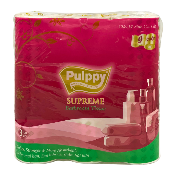 Giấy Vệ Sinh Pulppy Surpreme (9 cuộn)