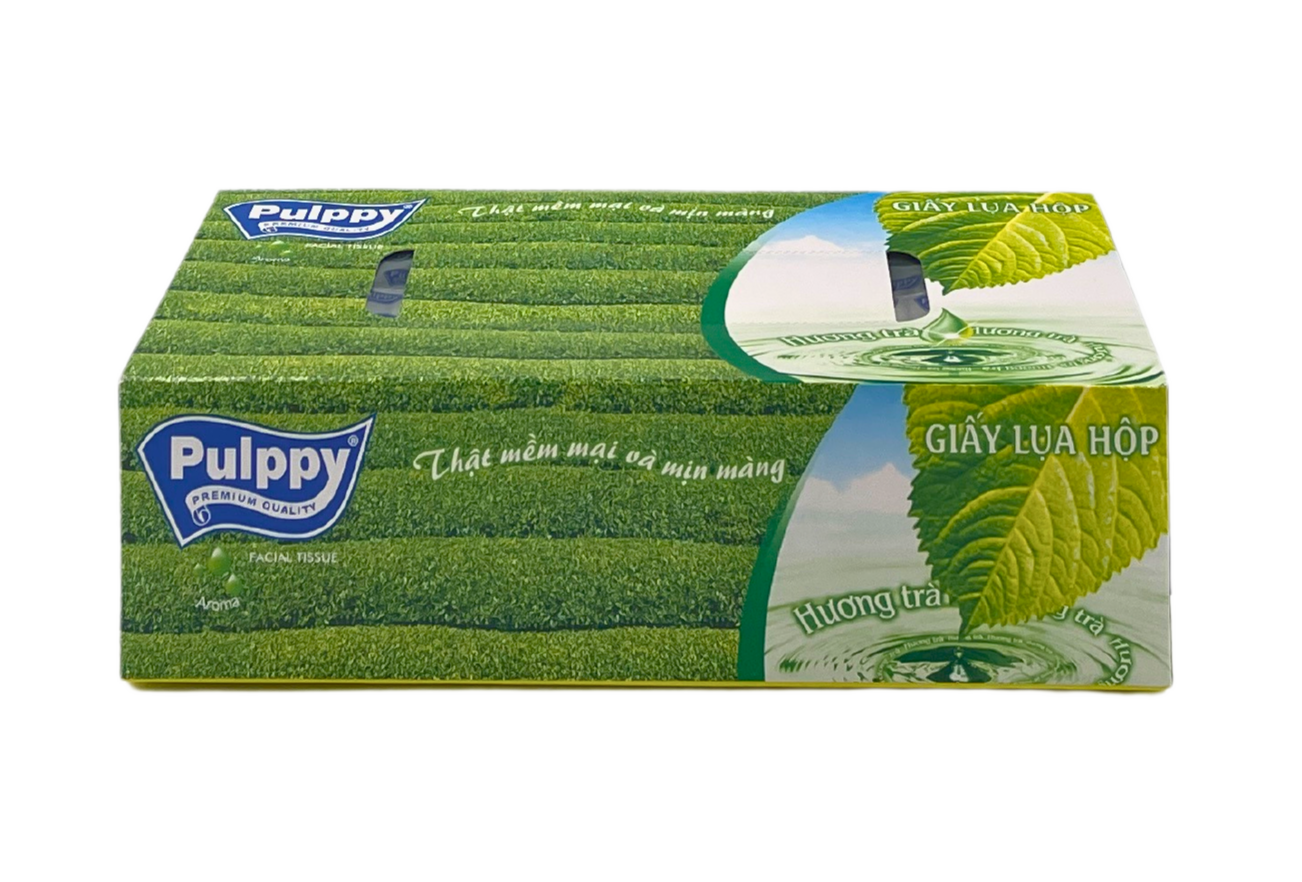 Giấy Hộp rút Pulppy Hương Trà